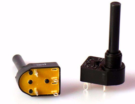 17mm Double Pole Rotary Mains Switch Solder / PCB Terminals 45° Index Angle