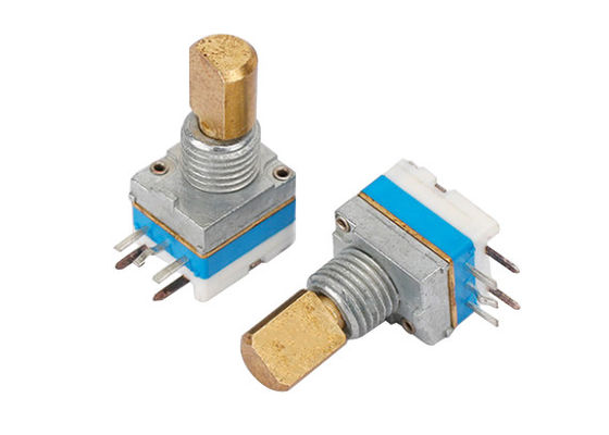 Precision Single Unit Potentiometer With Push Switch DC 10V Sealing Design