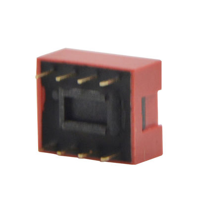 2.54mm Pitch Slide DIP Switch , 1～12 Position DIP Switch With Dual In Line Package