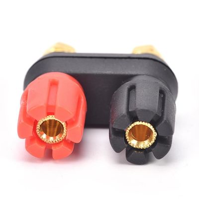 5mm Gold Plated Dual Binding Posts For Speaker Amplifier Red And Black Color