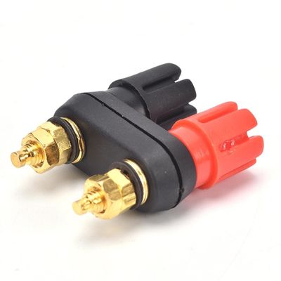 5mm Gold Plated Dual Binding Posts For Speaker Amplifier Red And Black Color