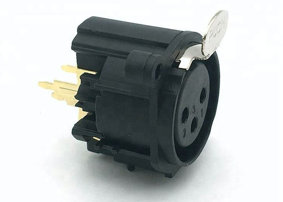 3 Pin Female Panel Mount Connectors / Plastic Cable XLR Female Socket