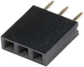 Plastic Height 8.5mm Small Electrical Connectors 2.54mm Single Row Straight Female Header